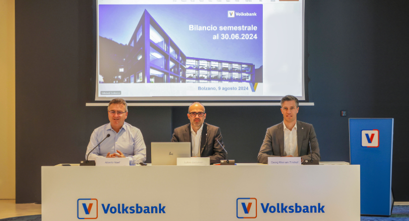 Volksbank: Ergebnisse verbessern sich erneut. Halbjahresgewinn über 58 Mio. Euro. Vorschlag einer außerordentlichen Ausschüttung an die Aktionäre von über 10 Mio. Euro