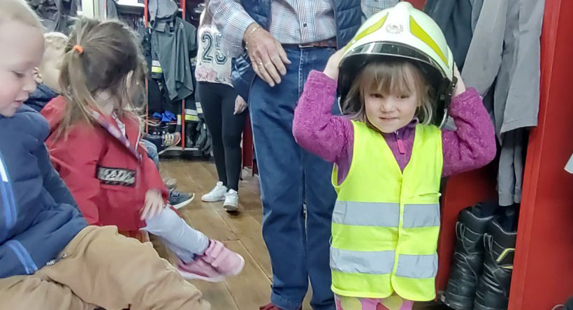 I bambini di Kitas Volksbank diventano pompieri per un giorno!