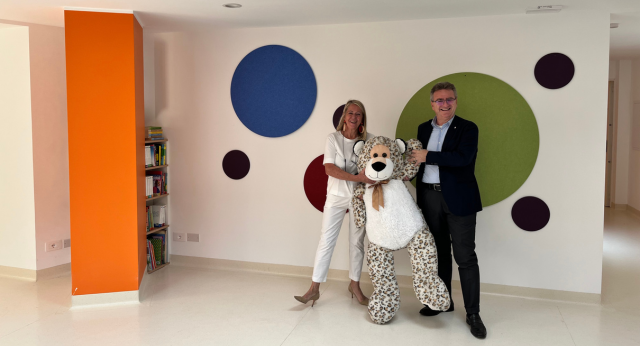 Die Volksbank an der Seite kleiner Patienten